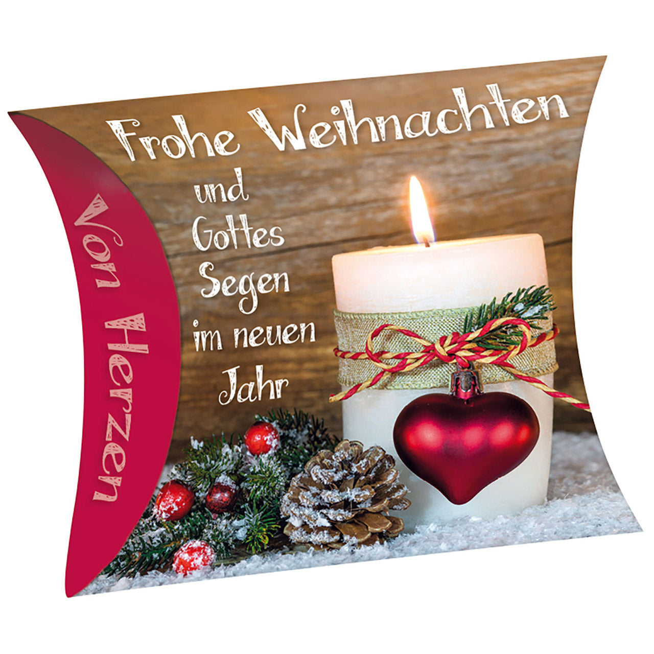 Frohe Weihnachten und Gottes Segen im neuen Jahr (Schafmilchseife Herz